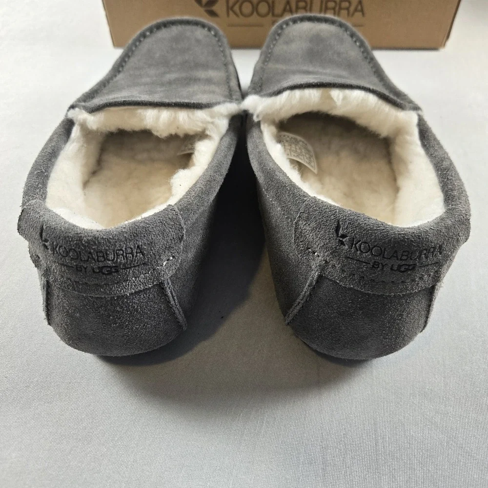 Koolaburra by UGG‎ Tipton Men's 8 Suede Moccasin Faux Shearling Lined Slippers